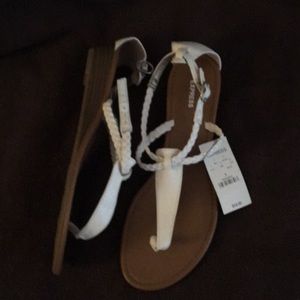 White sandals size 9 NWT